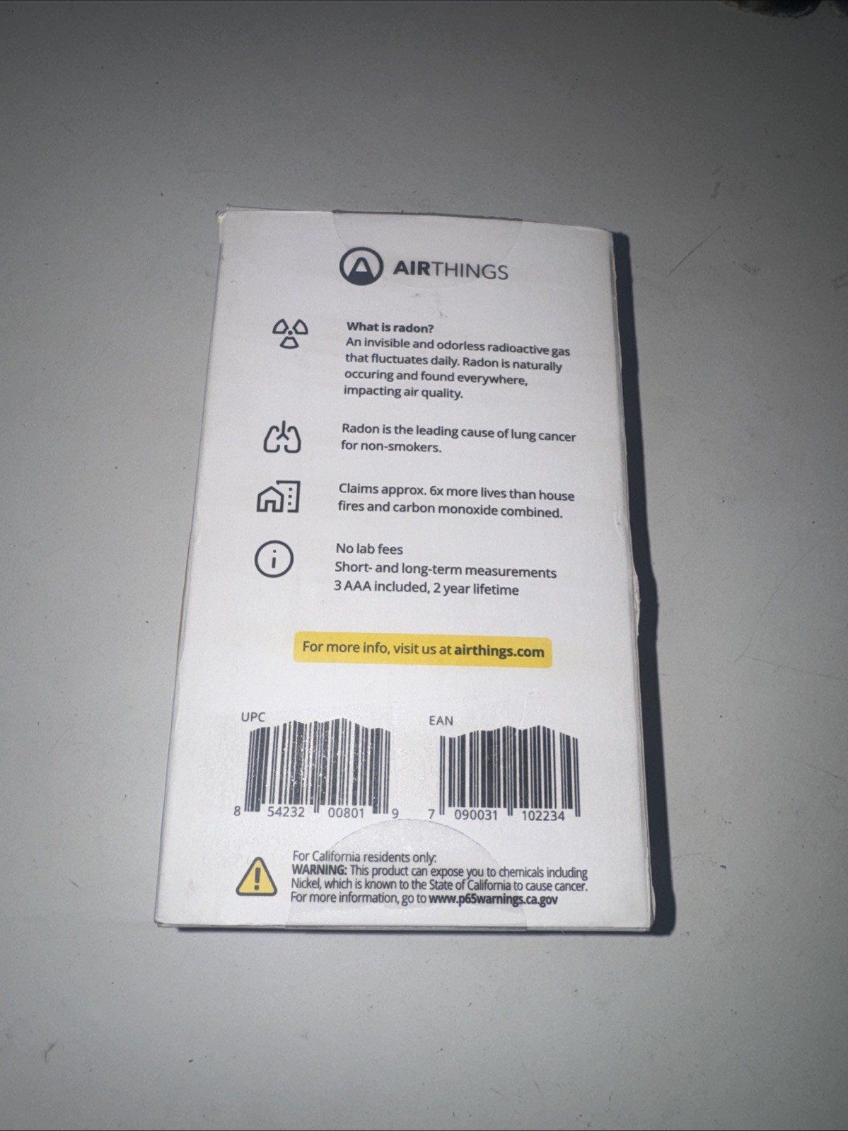 Airthings Corentium Home Radon Detector, Battery Operated - NEW gallery