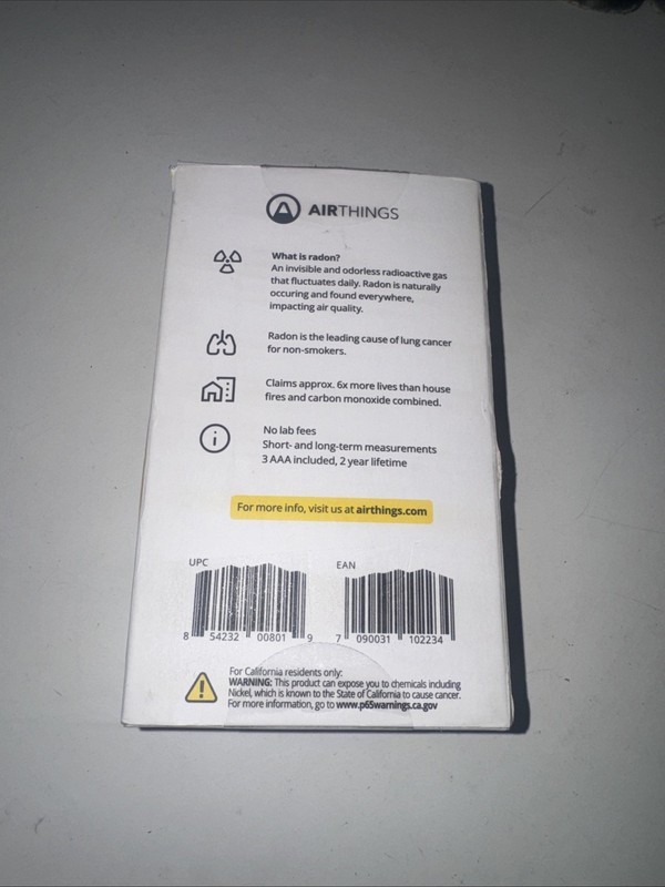 Airthings Corentium Home Radon Detector, Battery Operated - NEW gallery