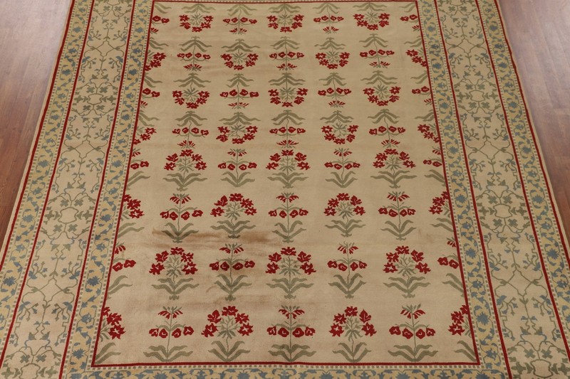 All-Over Pattern Aubusson Oriental Area Rug 9x12 Handmade Wool for Living Room gallery