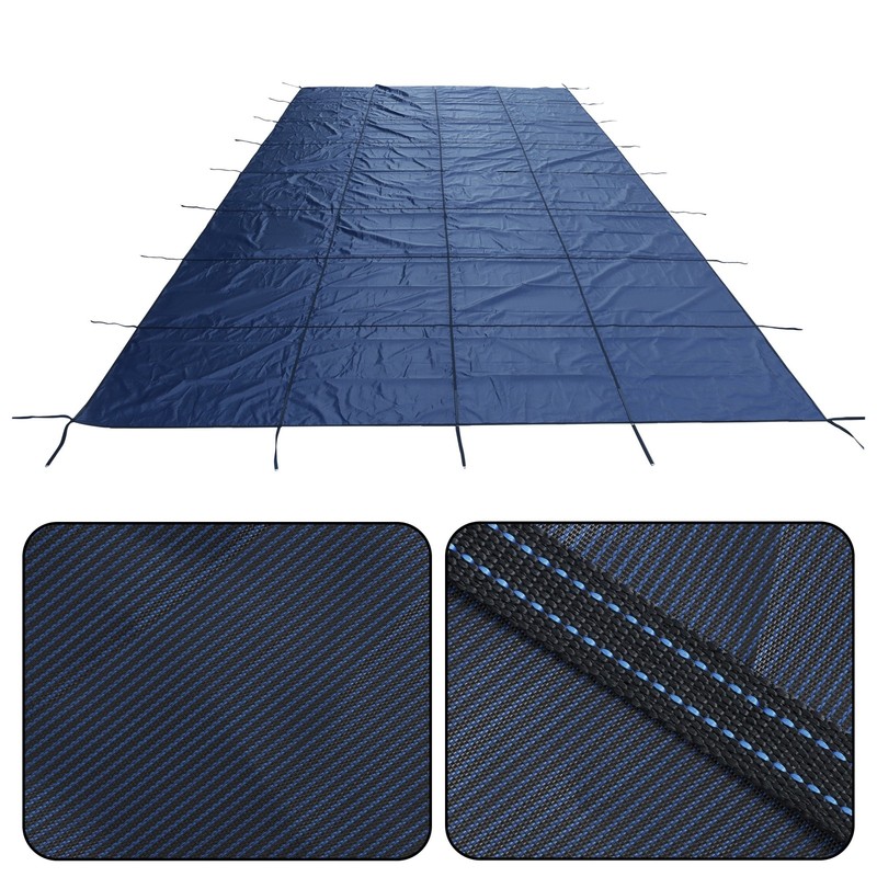 LABLT Blue Inground Heavy-Duty Solid Pool Safety Cover 27 x 47FT Include Tool gallery