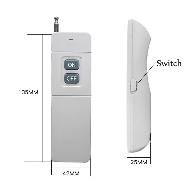 1.5KM Long Range 2CH RF Wireless Remote Control Switch Transmitter+Receiver Kits gallery