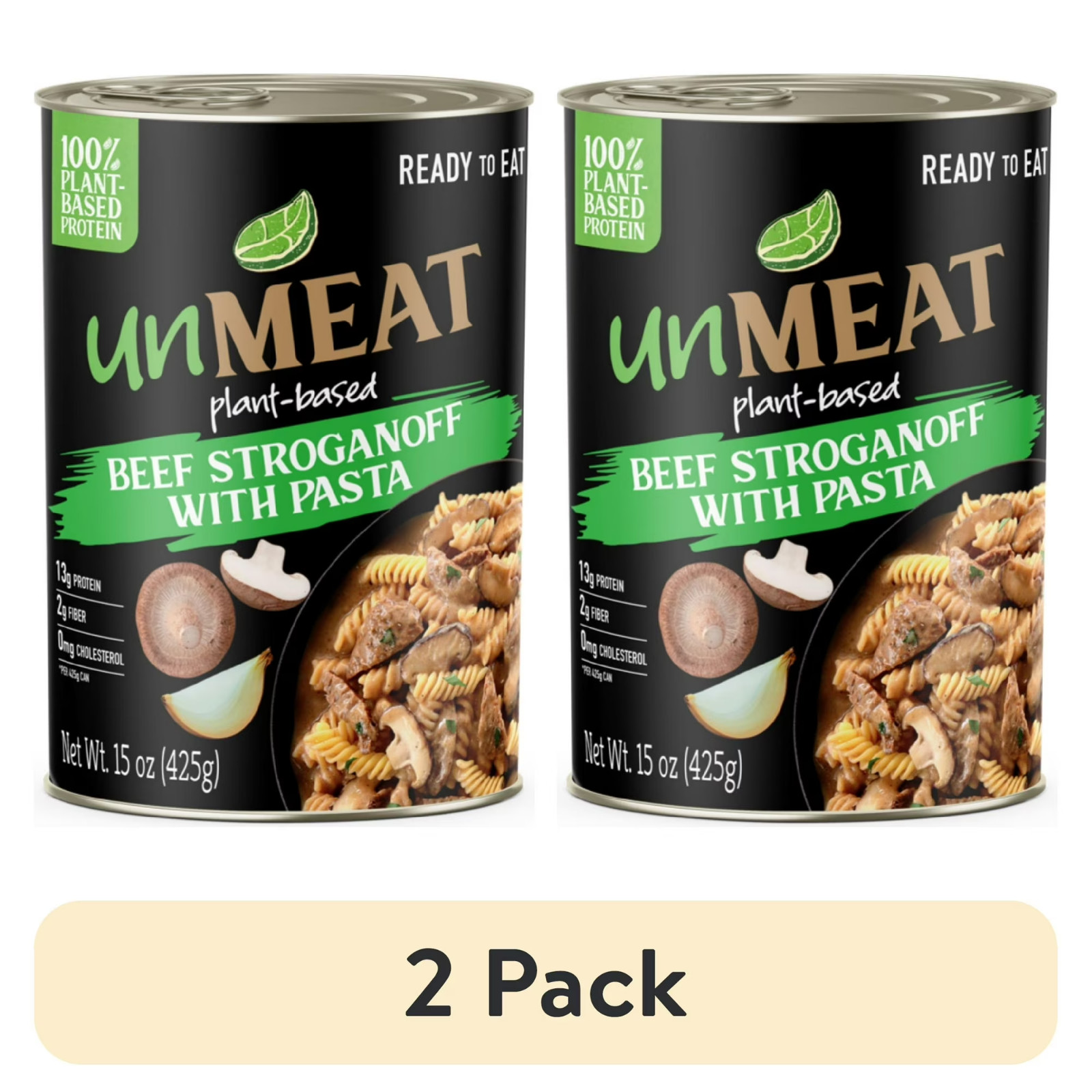 (2 pack) UnMEAT Plant-Based Beef Stroganoff with Pasta, 15oz Can gallery