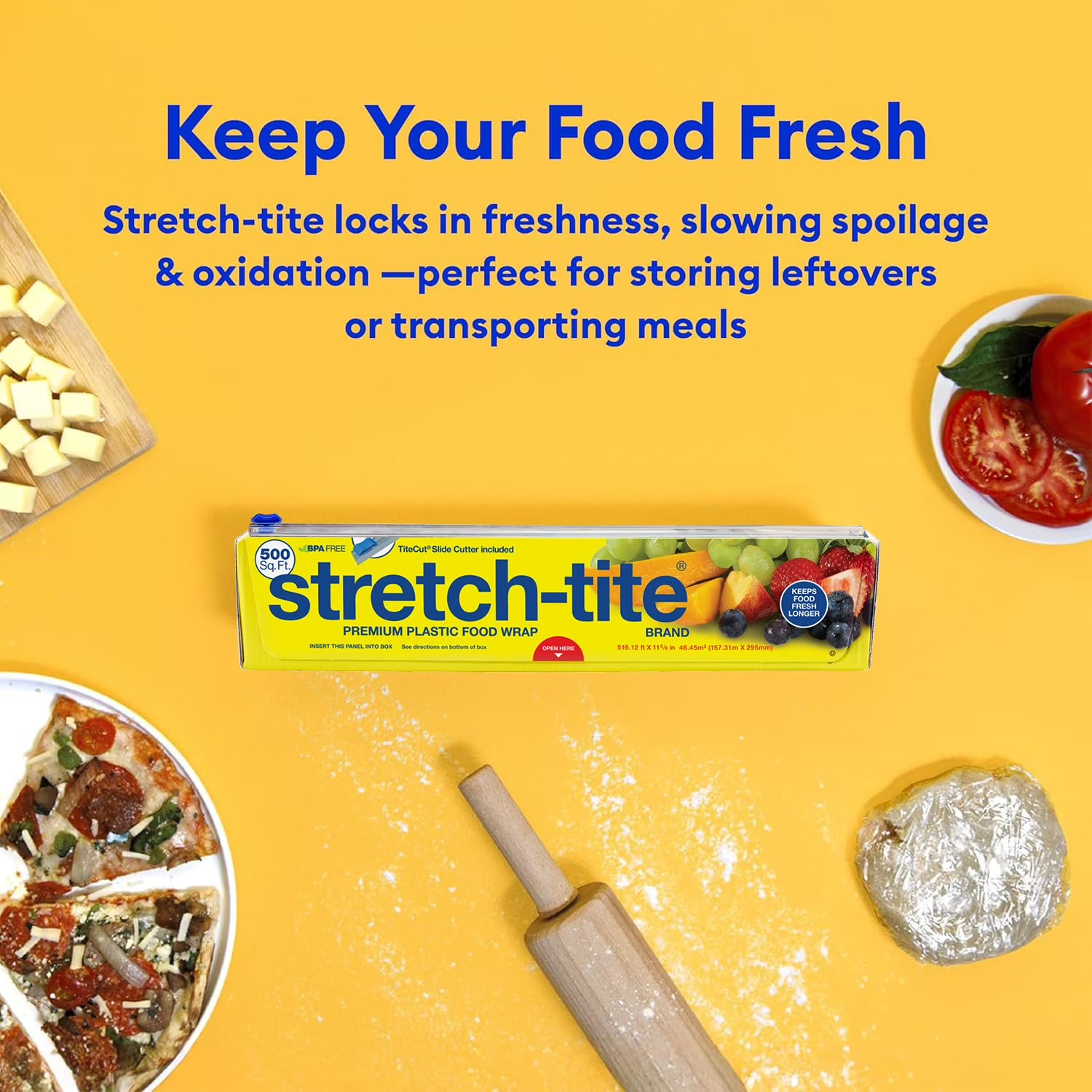 stretch-tite Premium Plastic Food Wrap, 500 sq. ft., 2 pk. gallery