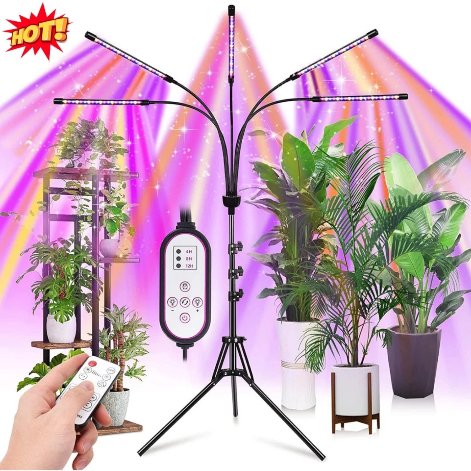 5 Heads LED Grow Light Plant Growing Lamp Light for Indoor Plants Full Spectrum gallery