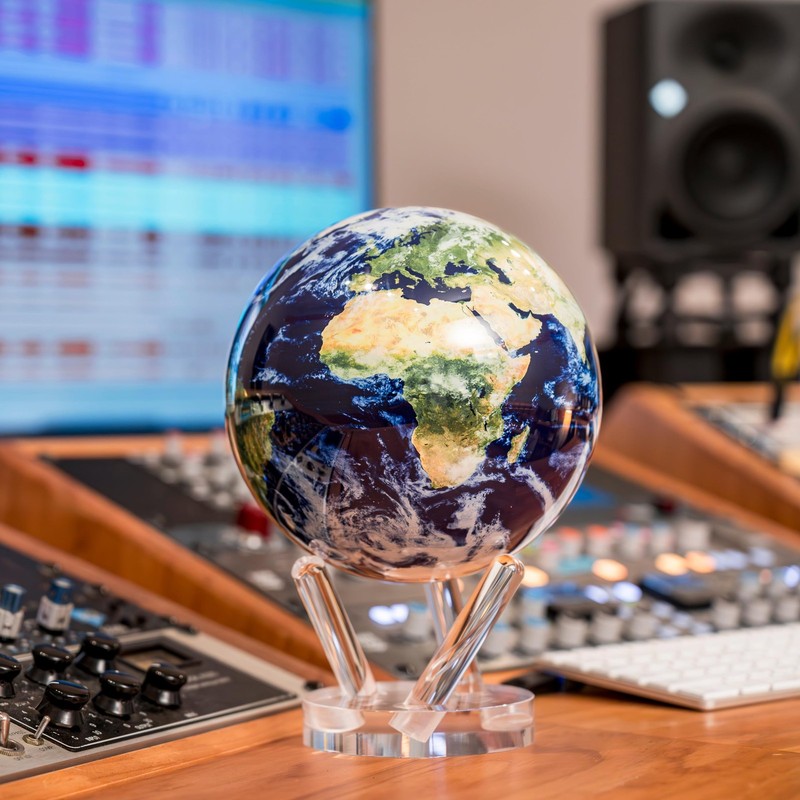 MOVA Globe Earth with Clouds – 4.5” Self-Rotating Globe Powered by Light | gallery