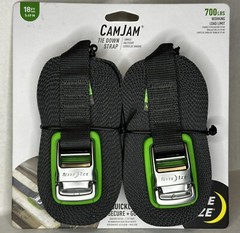 Nite Ize 2-Pack CamJam Tie Down Straps, 18′ – 700 lbs Load Limit