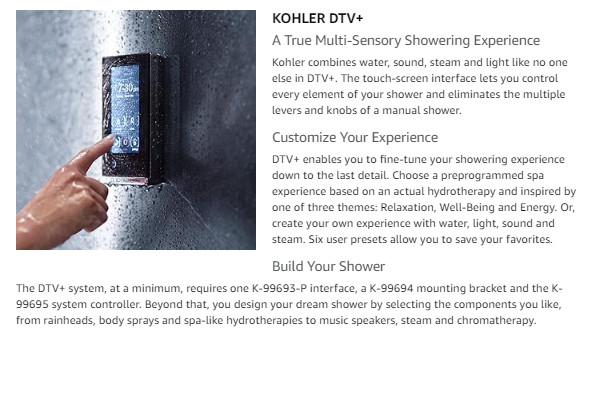 KOHLER 99695D-NA DTV+ System Controller Module, 2 Ports Valve 8 Ports Component gallery