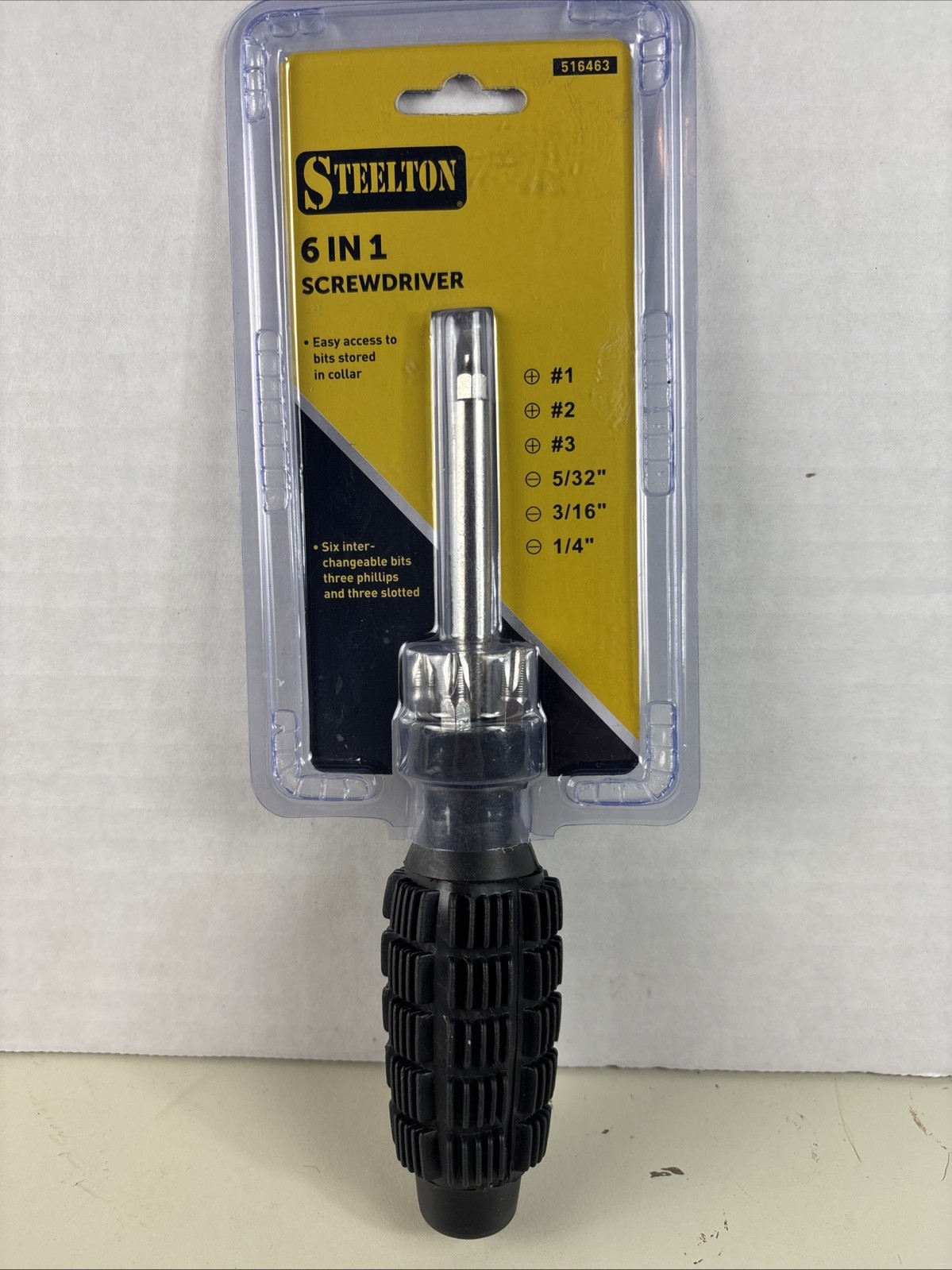 STEELTON 6-in-1 Screwdriver Phillips Flat Slotted Multi Bit 6-1 Non-Ratcheting gallery