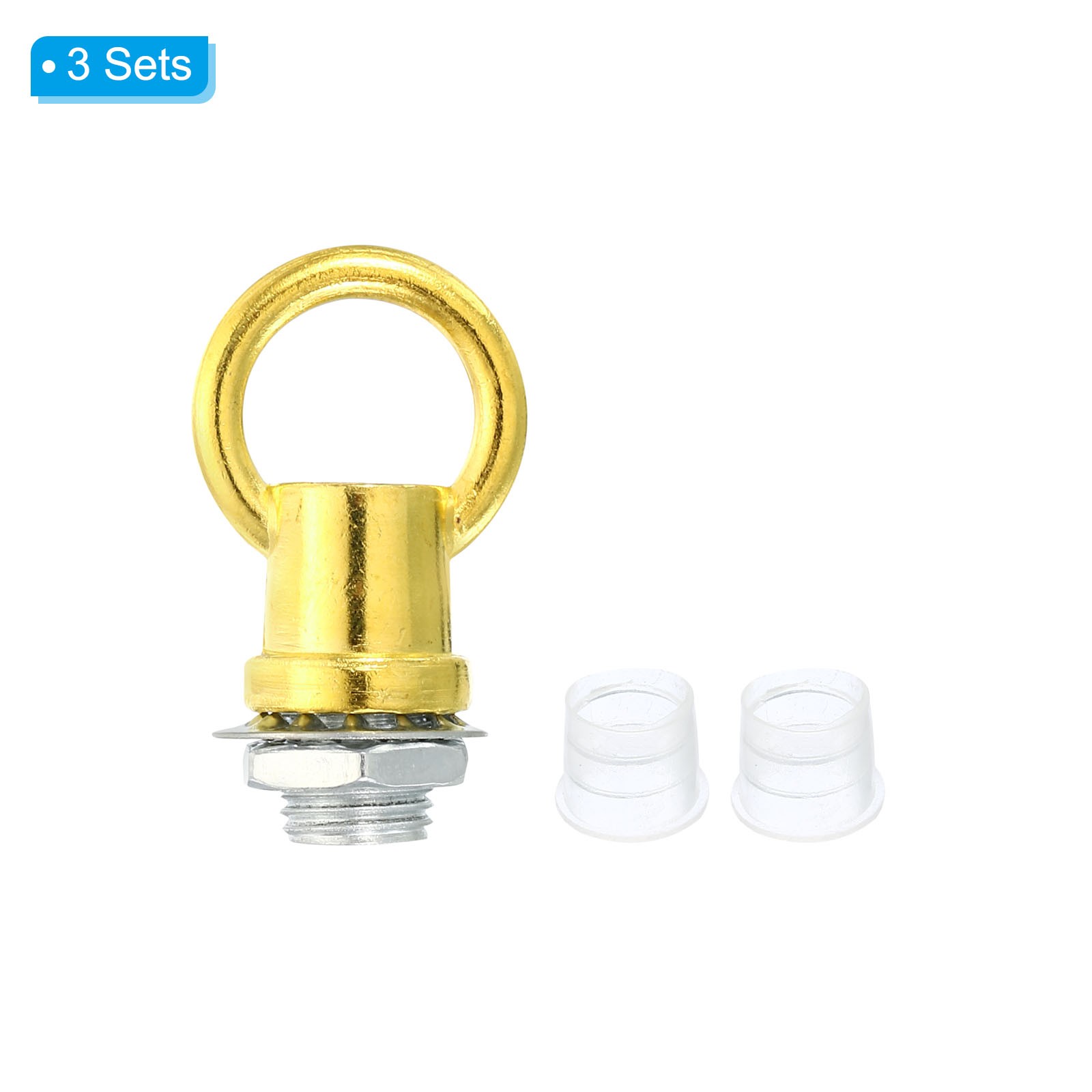 3set 8kg M10 Thread Lifting Eye Nut Loop Holder Hook Ring Electrophoresis Gold gallery