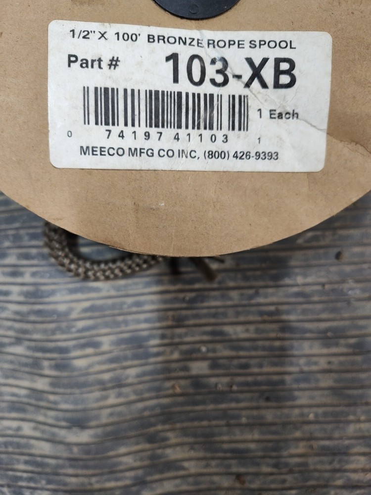 Meeco's Red Devil 1/2 In. x 100 Ft. Black Rope Gasketing (Bulk) 103-XB Meeco's