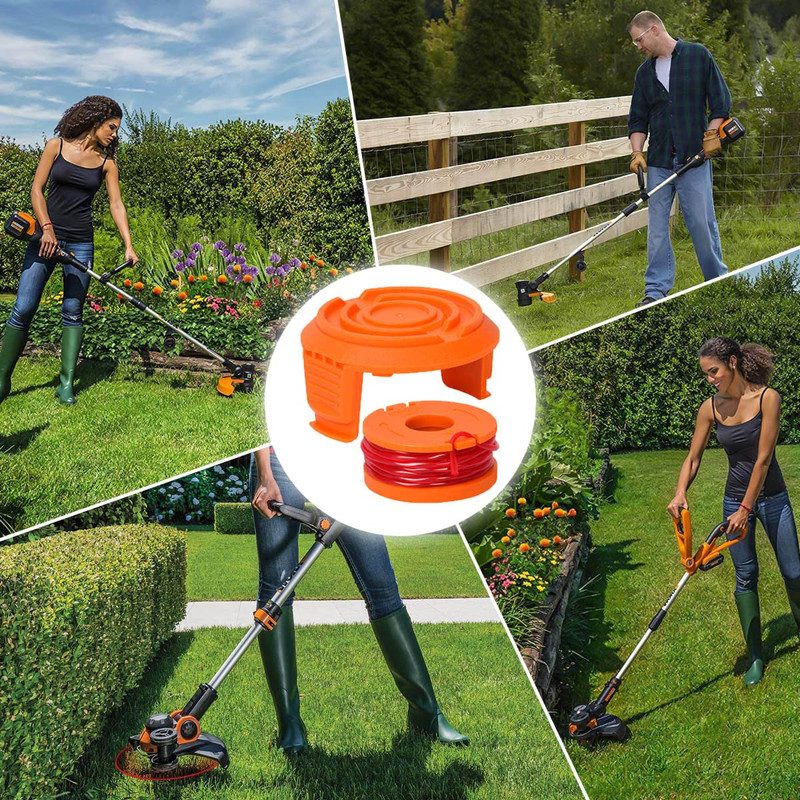 WORX WA0010 8pcs Replacement Spool Line +2pcs Cap For String Trimmer/Edger gallery