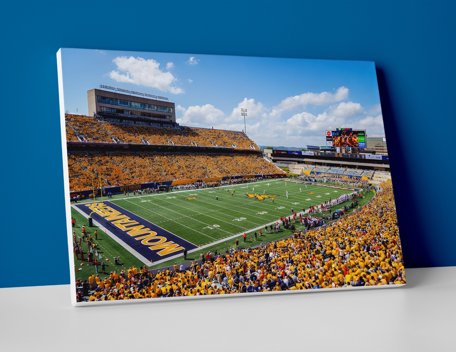 WVU Football Stadium Poster or Canvas - WVU Mountaineers Football Wall Art gallery