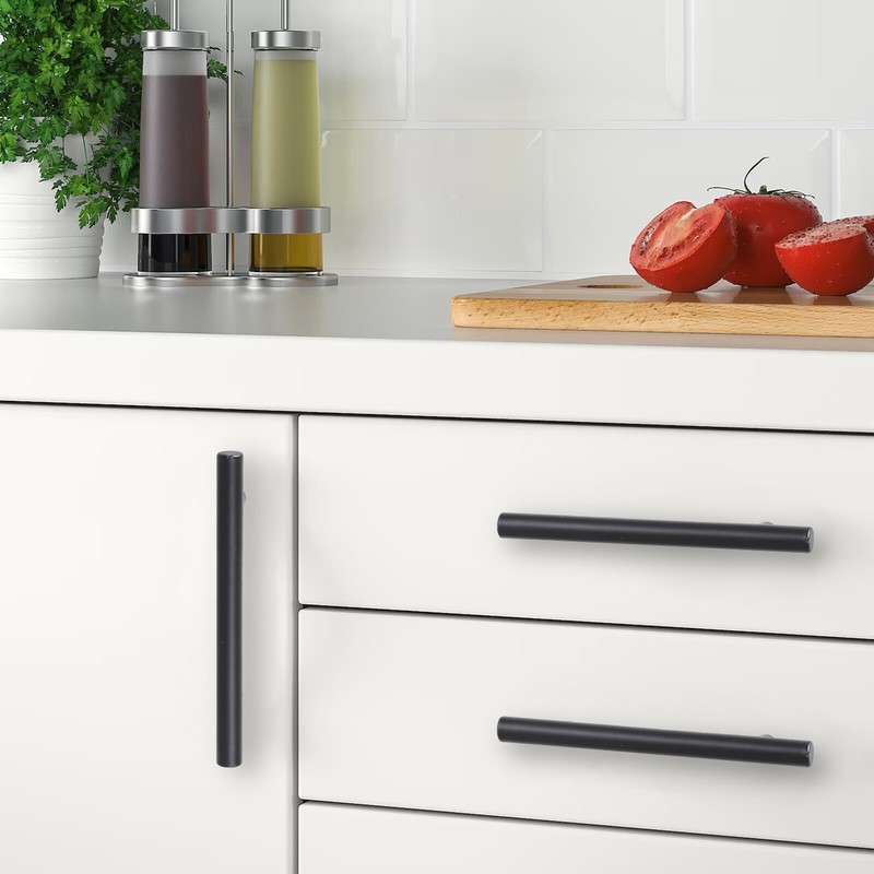 Black Modern Kitchen Cabinet Pulls Drawer T Bar Handle Cupboard Dresser Pull Lot gallery