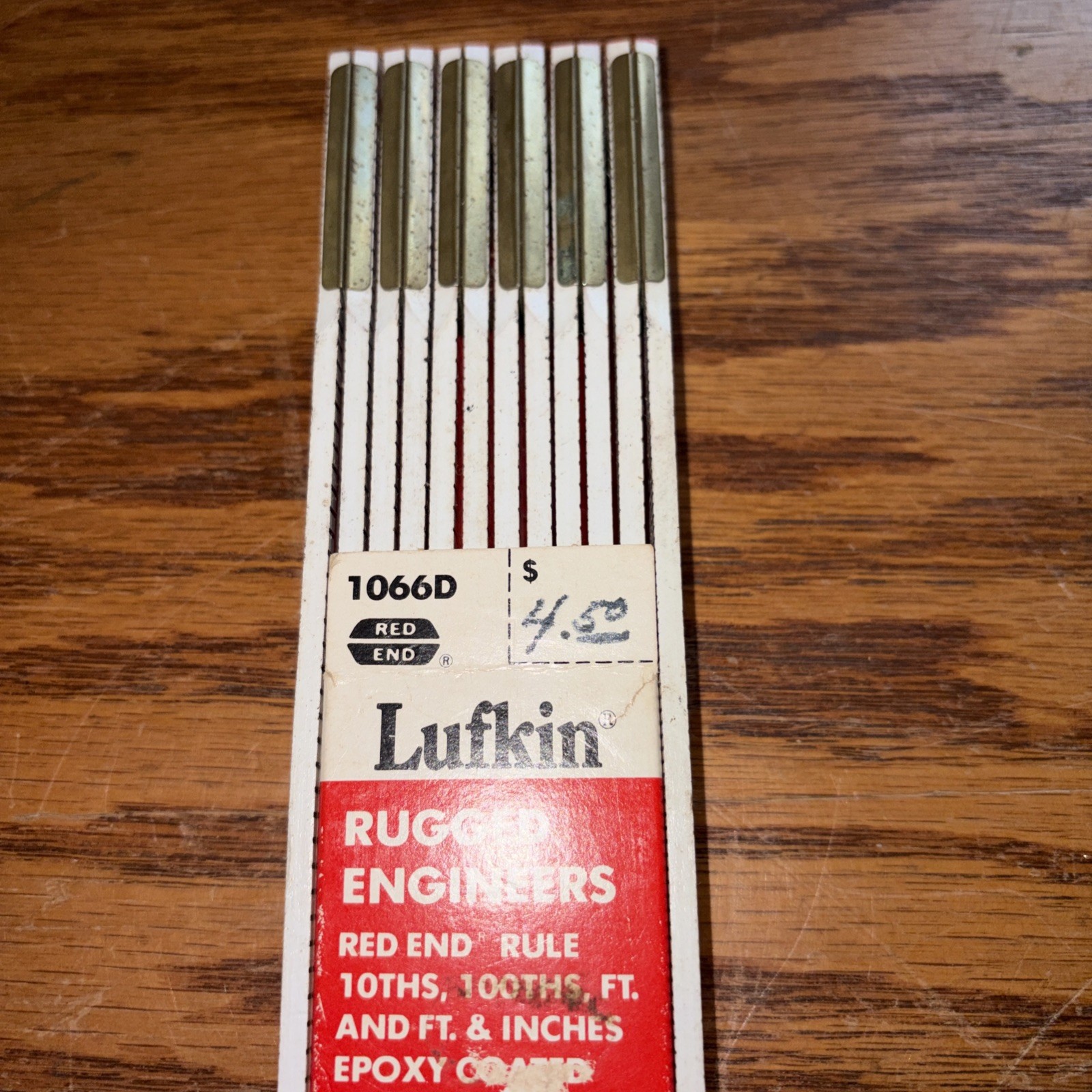 Vintage 1066D Lufkin Rugged Red End Engineers Folding Wood Ruler gallery