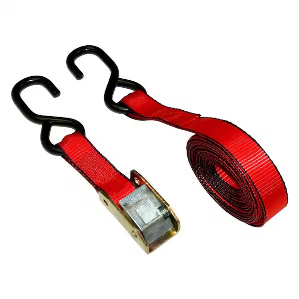 1 In. X 15 Ft. Cam Buckle Tie-Down Strap with 1500 Lbs. S-Hook Design gallery