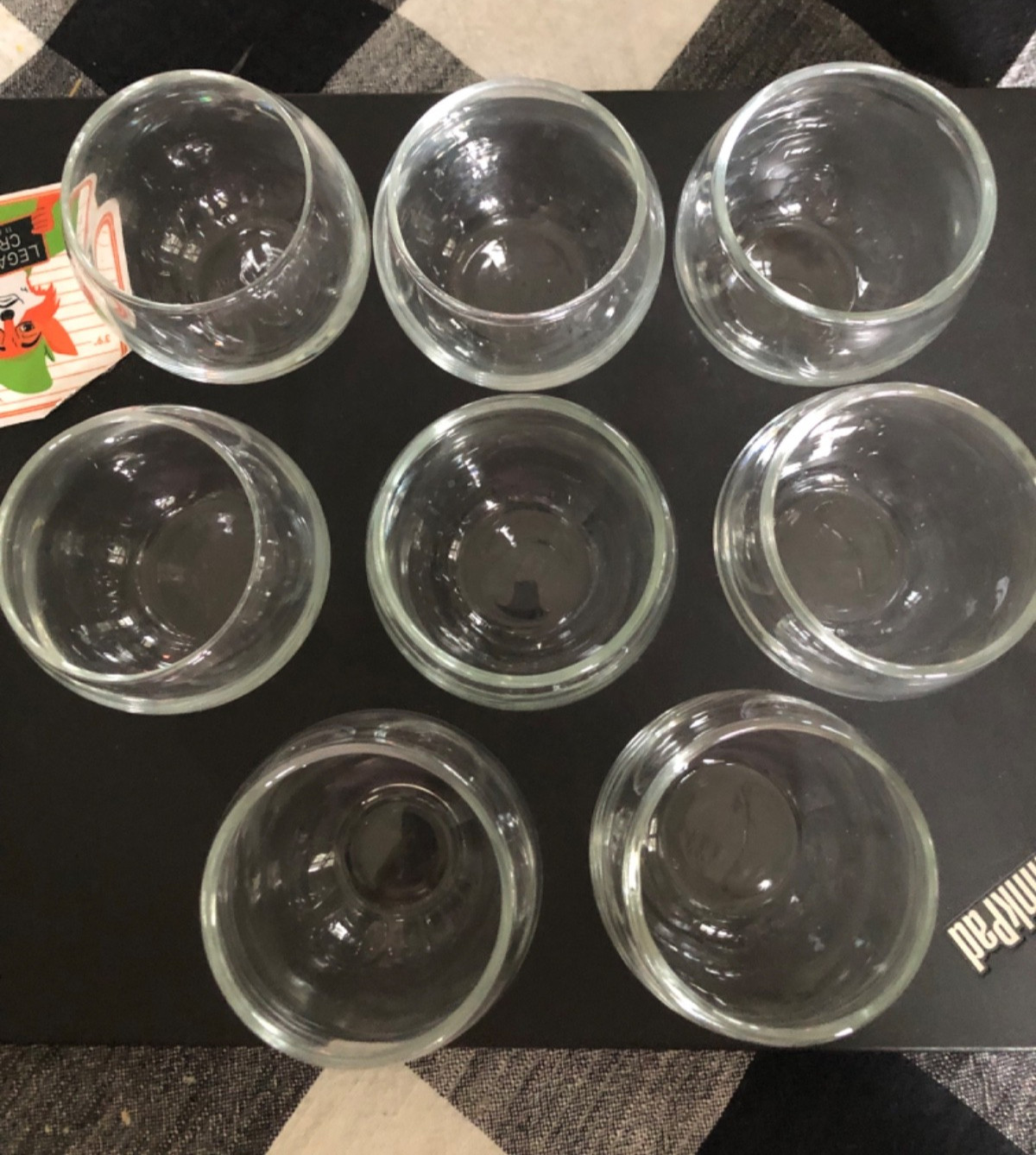 Set of 8 Anchor Hocking ROLY POLY Clear Votive Candle Holders -- EXC gallery