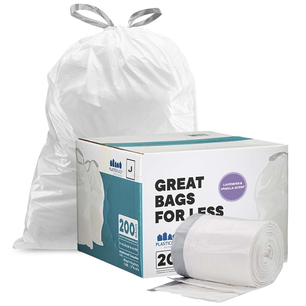 Plasticplace Custom Fit Trash Bags Compatible with simplehuman Code J, 200 Count gallery