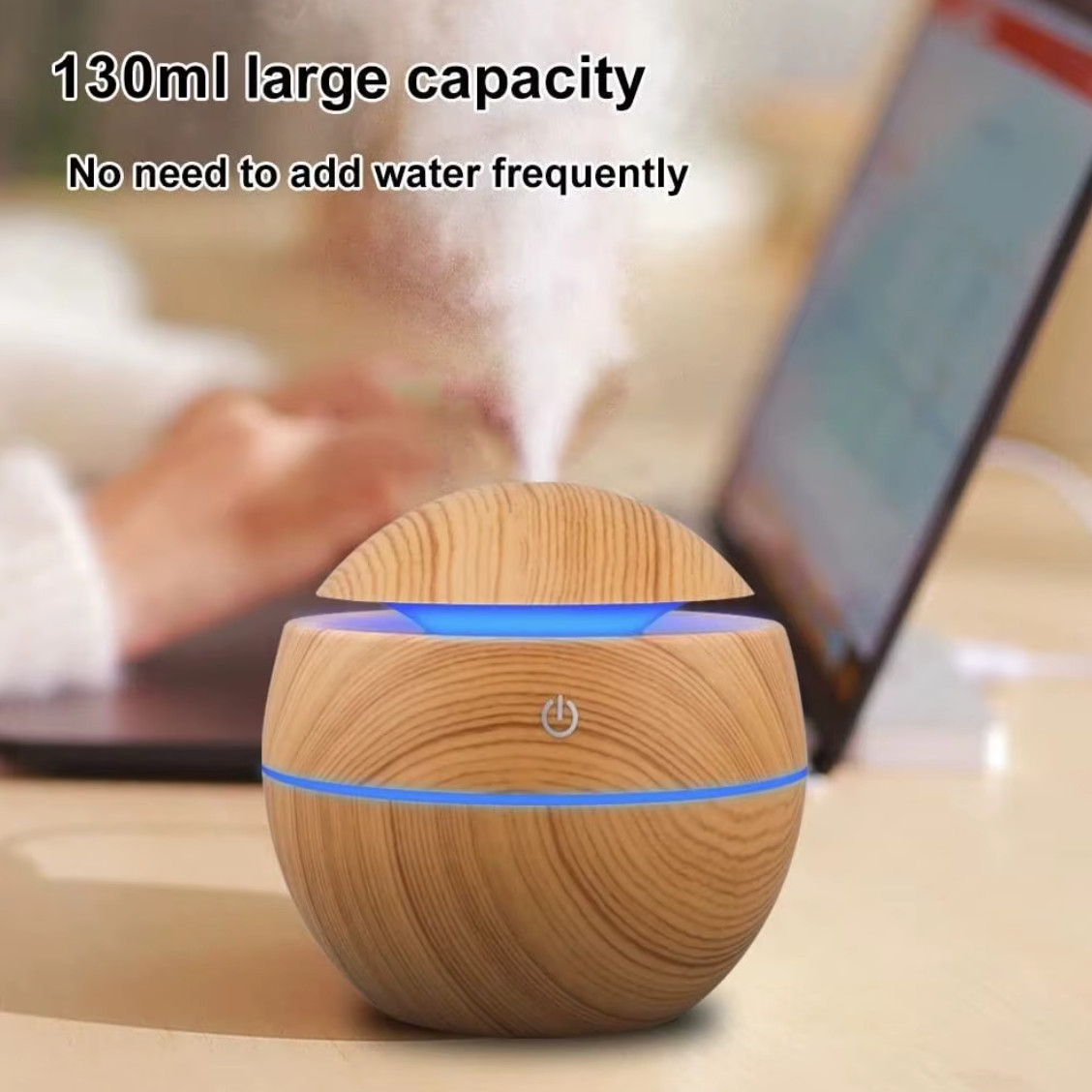 Humidifier Electric Air Aroma Diffuser Wood Ultrasonic Air Humidifier Essential gallery