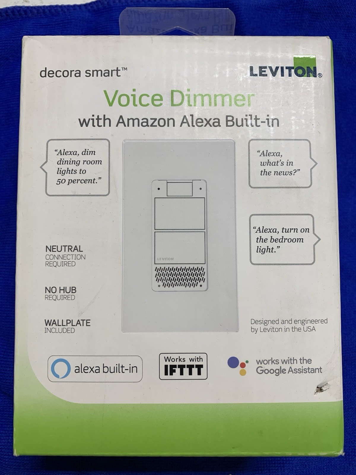 Leviton Decora Smart WiFi Voice Dimmer DWVAA w/ Amazon Alexa Built-in, IFTTT... gallery