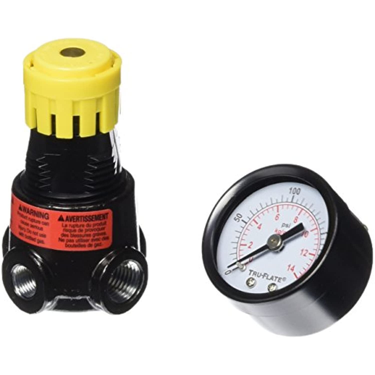 Tru-Flate Plastic/Steel Mini Regulator with Gauge 1/4" Npt 250 Psi 1 Pc - Case gallery