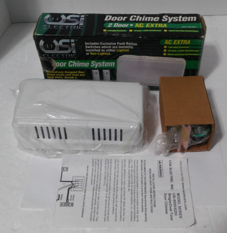 USI Electric Single Door Chime System Open Box Vintage (NEW). gallery