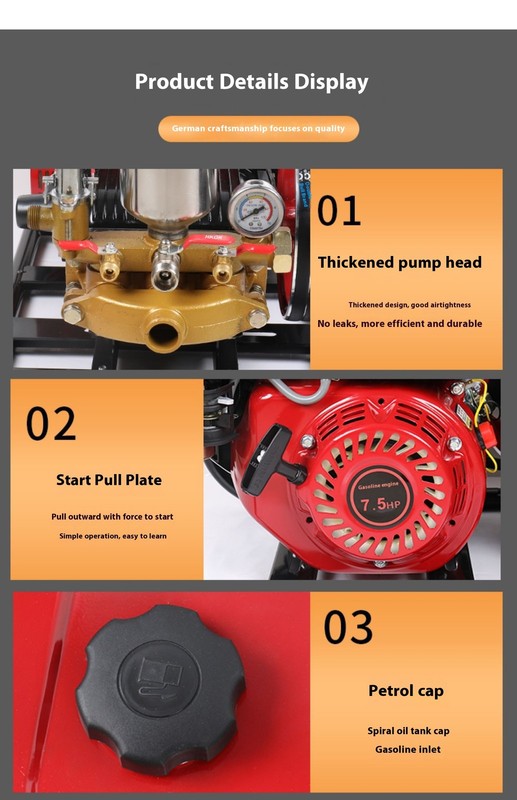 170F Four-stroke Gasoline Self-priming Three-cylinder Column Sprayer gallery