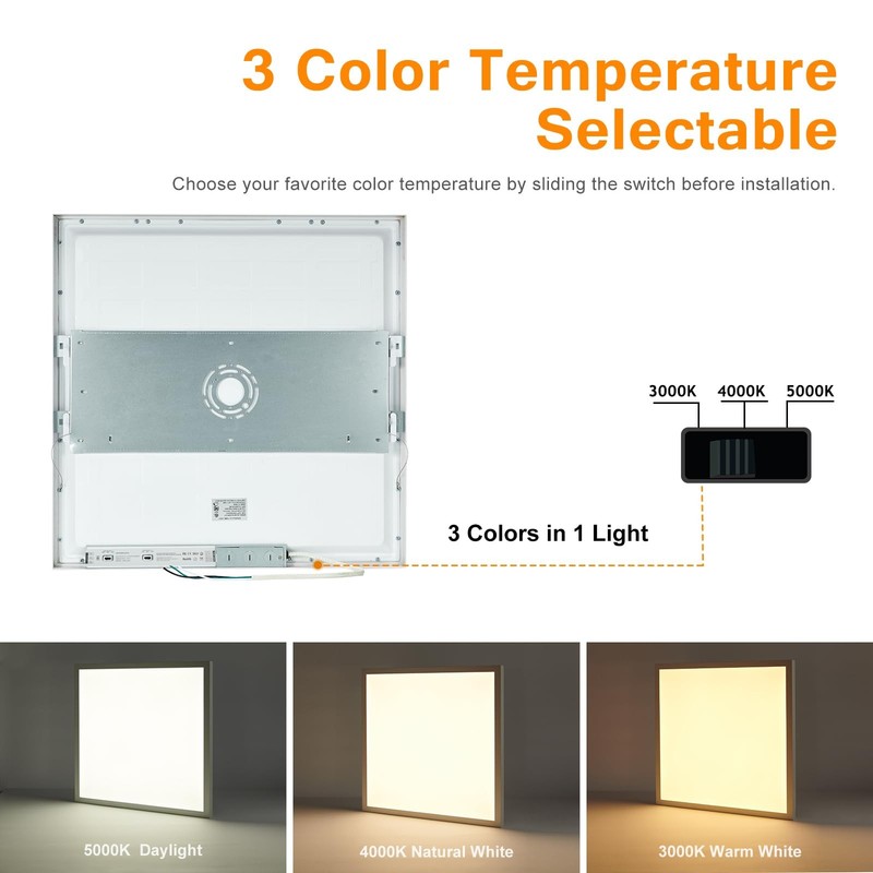 2x2 LED Flat Panel Light Surface Mount, 40W-30W-20W & 3000K-4000K-5000K Selec... gallery