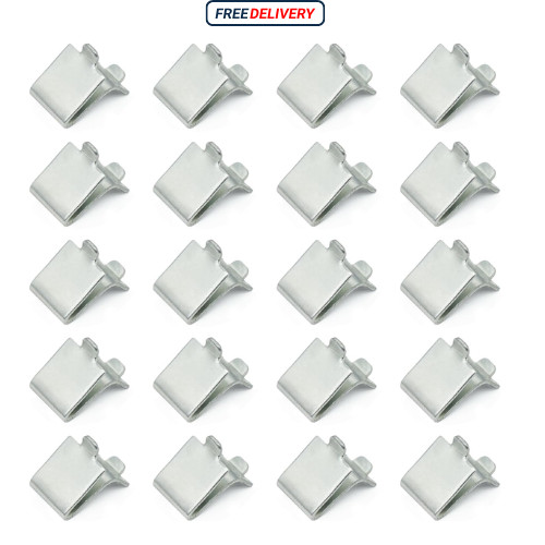 20 Pcs Adjustable Steel Pilaster Shelf Support Clips Shelving Bracket Clips gallery