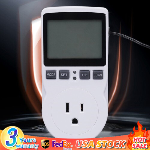 Digital Temperature Controller thermostat temp control Outlet Heater AC100-250V