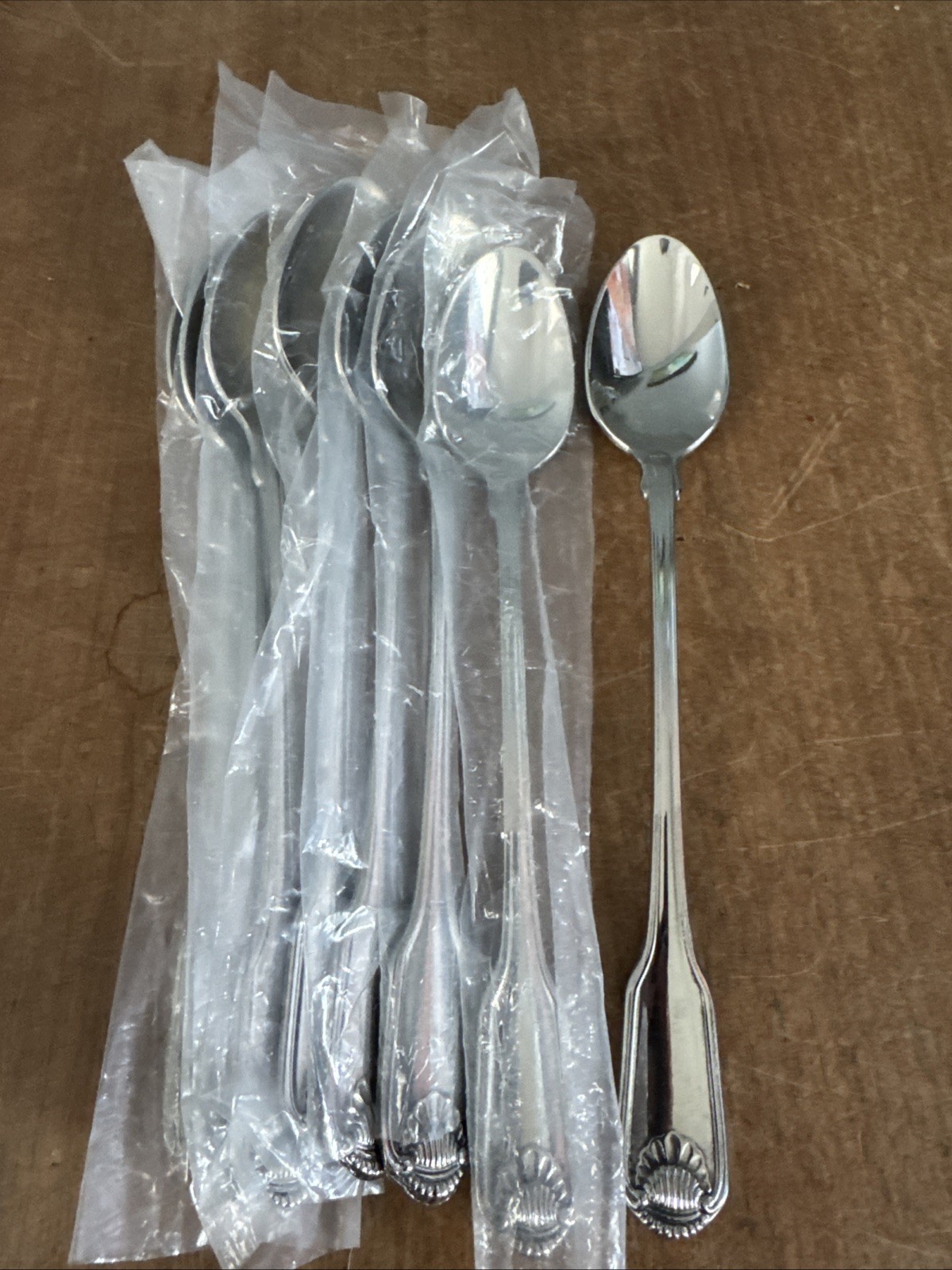 Oneida Classic Shell Cube Mark Iced Tea Spoons Set of 8 Stainless Replacement T gallery
