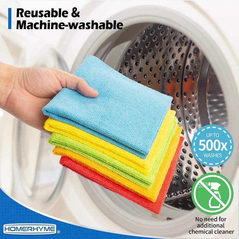 Microfiber Cleaning Cloth, 100 Pack Cleaning Rags Microfiber Towel Bulk Absor... gallery