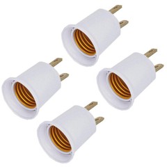 4Pcs 125 Volt AC Plug to E26 E27 Two Outlet Light Bulb Socket Adapter Converts