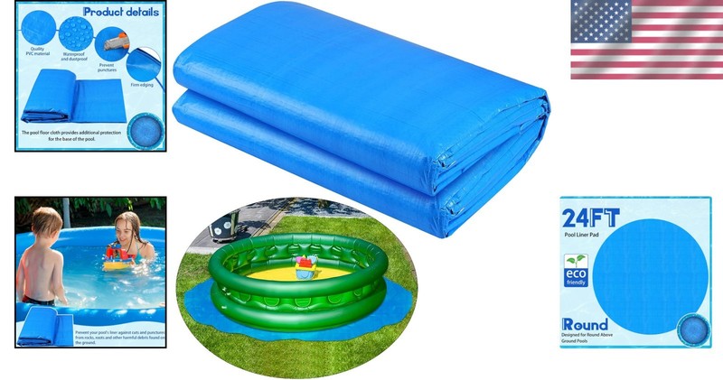 Versatile 24 Ft PVC Pool Ground Cloth – Ultimate Protection for Your Pool Base gallery