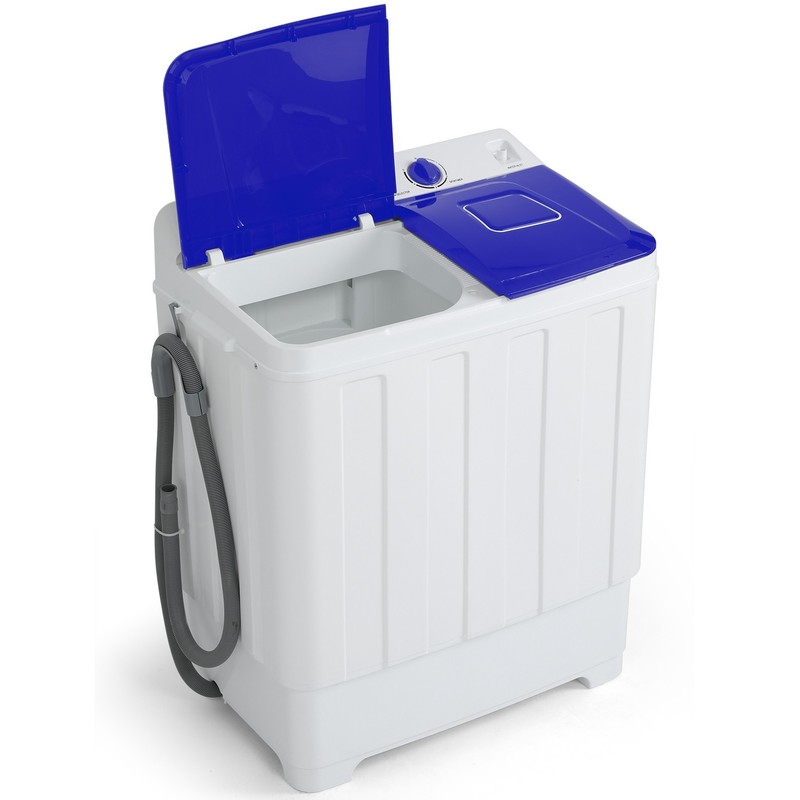 30lbs Compact Portable Semi-Automatic Twin Tub Washing Machine Washer Spinner US gallery