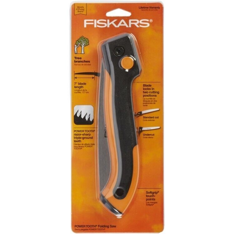 FISKARS POWER TOOTH FOLDING SAW 7" BLADE NEW 390680-1004
