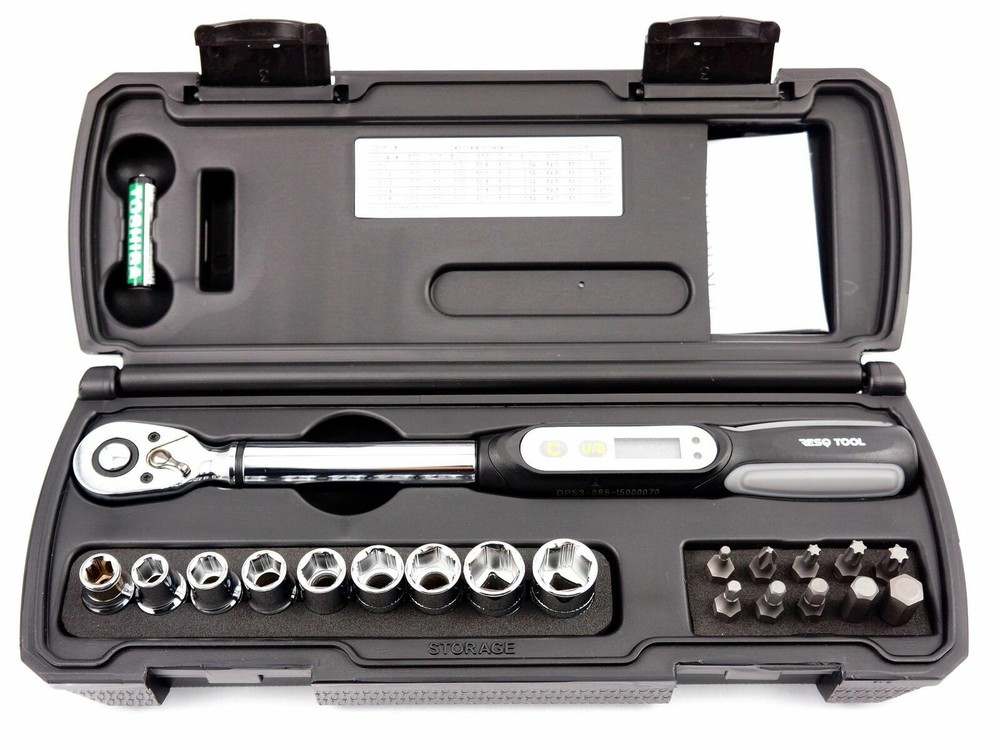 Resq 3/8" Digital Electronic Torque Wrench 1-85Nm 9-752in.lb reversible ratchet
