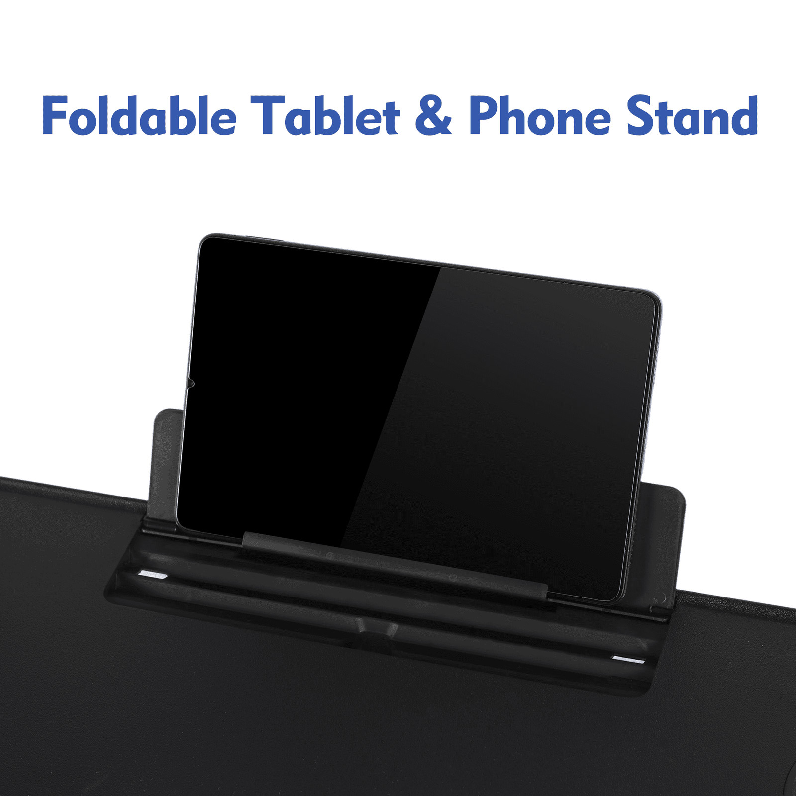 Portable Adjustable Personal Table with Cupholder and Tablet Holder, Black gallery