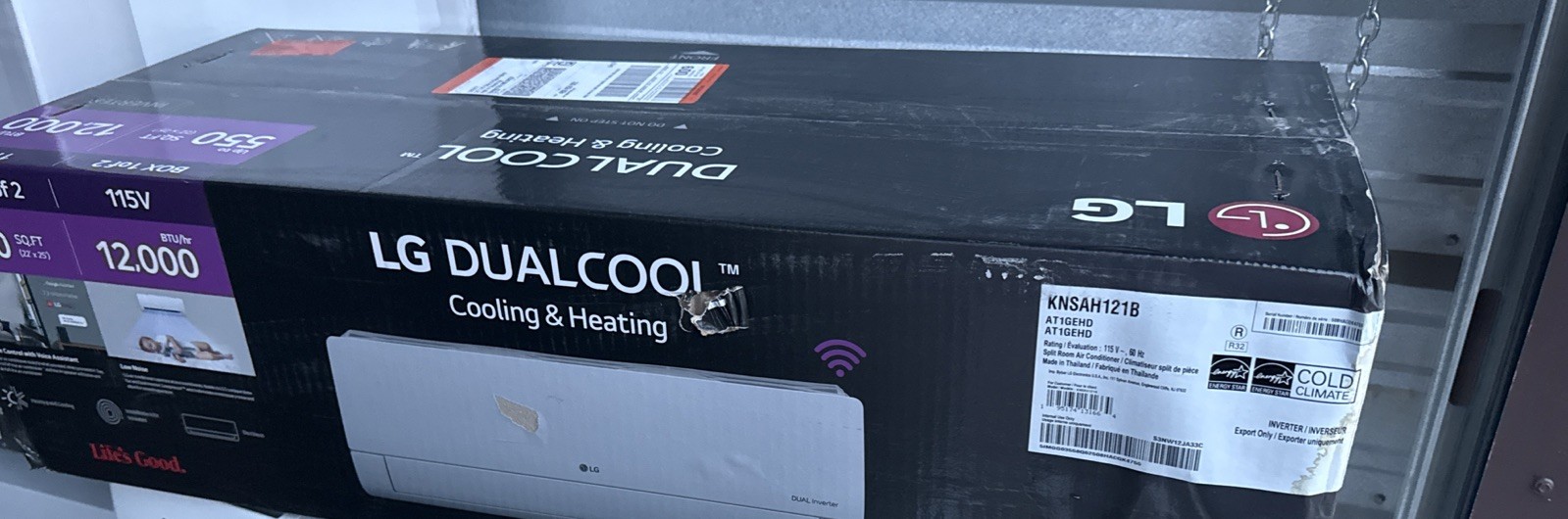 LG DUALCOOL 12,000 BTU Cooling & Heating Unit KNSAH121B gallery