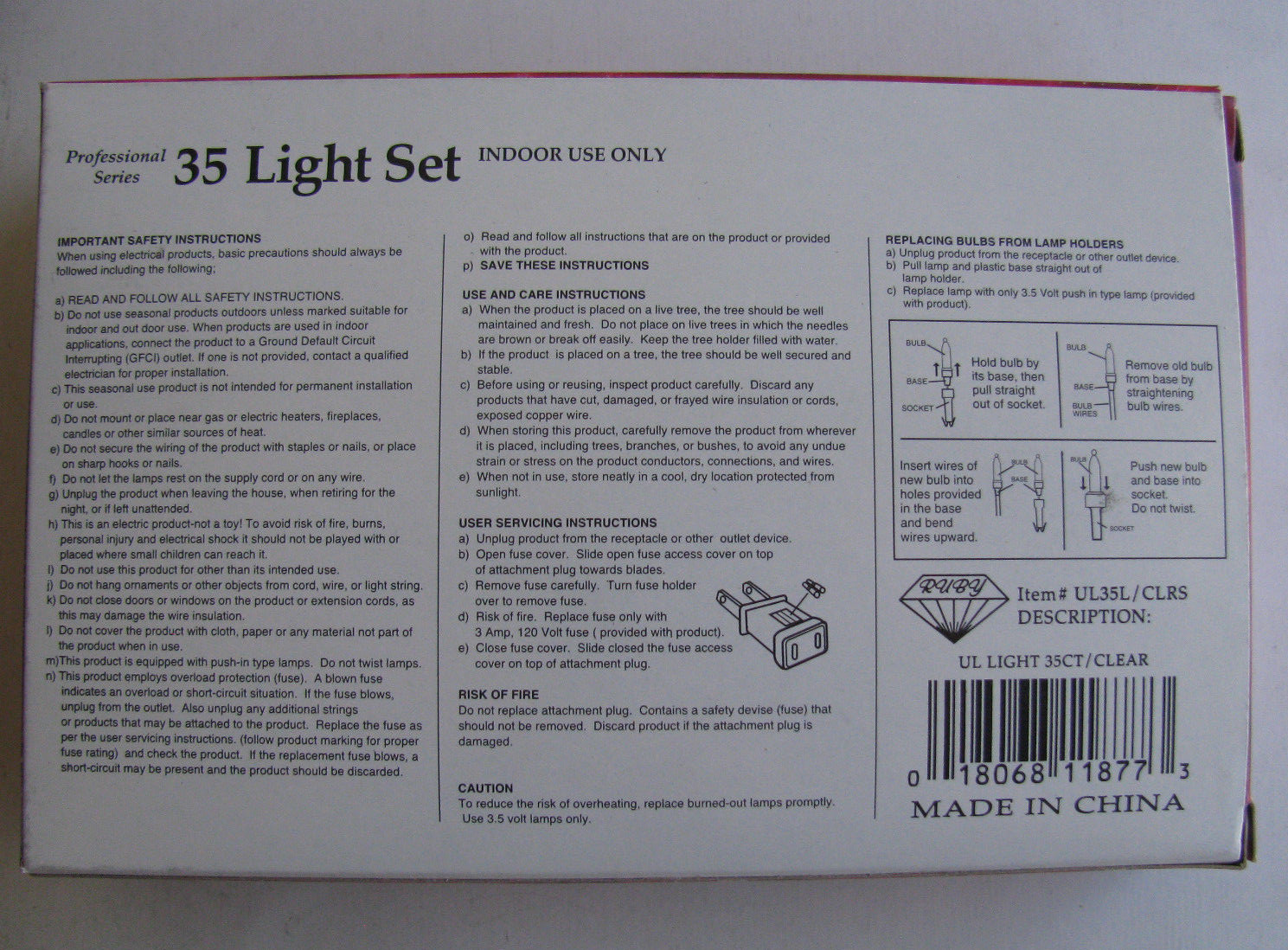 Clear Christmas Lights for Indoor Use Only - 35 Light Set Professional Series gallery