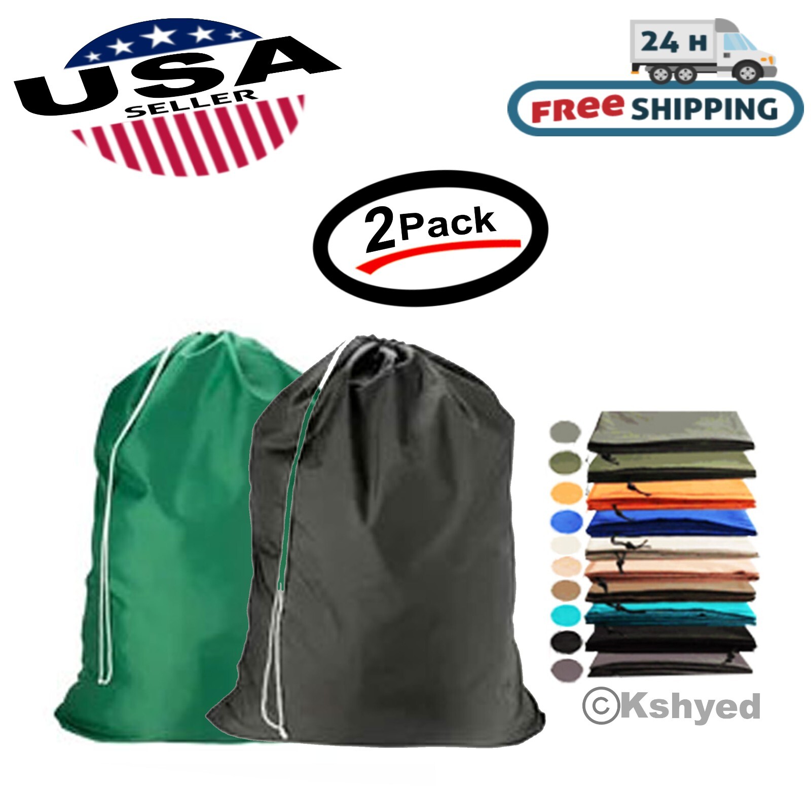 Large Laundry Bag Washable Heavy Duty Locking Drawstring Bag 29"X40" (2 Pack) gallery
