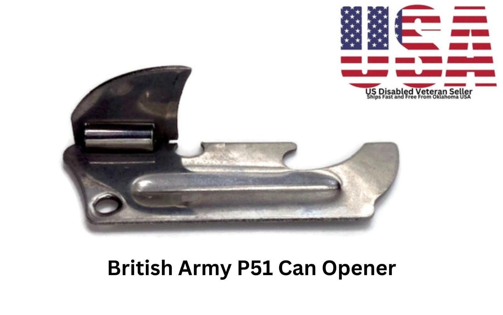 British Army Military P51 version Can Opener Bottle Opener "Stainless Steel" gallery