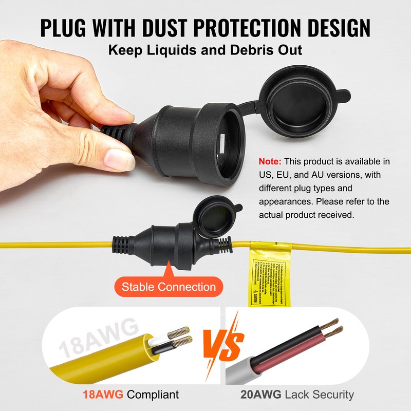 VEVOR 100FT Construction String Lights 100W 10000LM Connectable Waterproof gallery