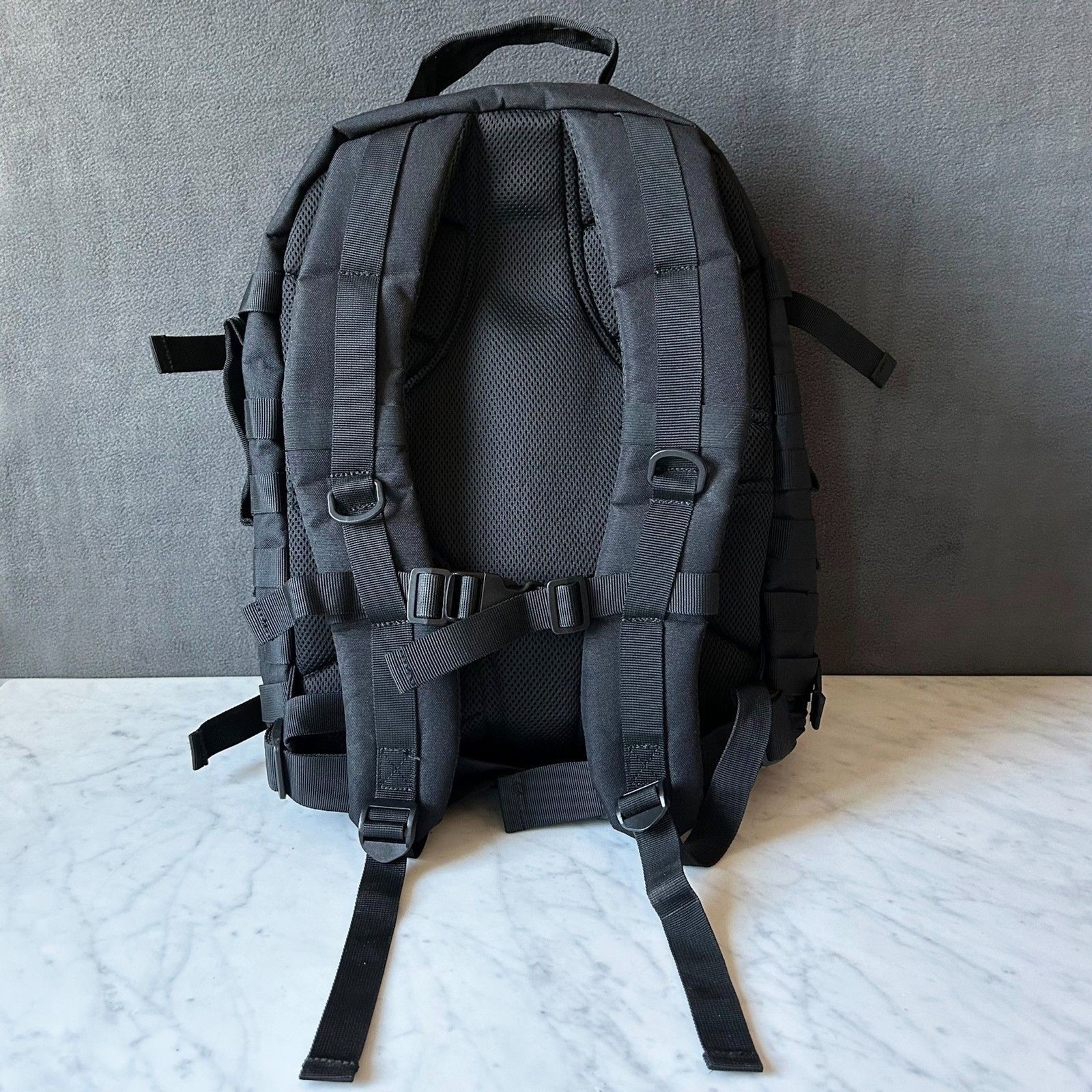 Highland Tactical Black Rumble Backpack Molle Webbing Water Resistant Pack 2