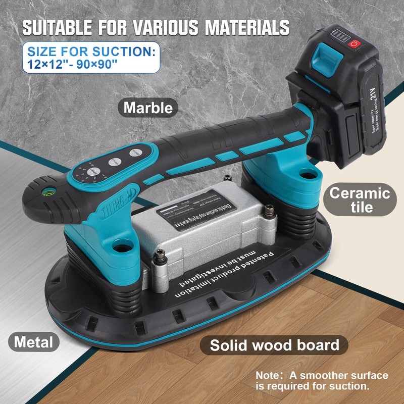 2IN1 Tile Vibration Machine & Vibrator Suction Cup 6-Speeds 24000RPM w/ 2 Akku gallery