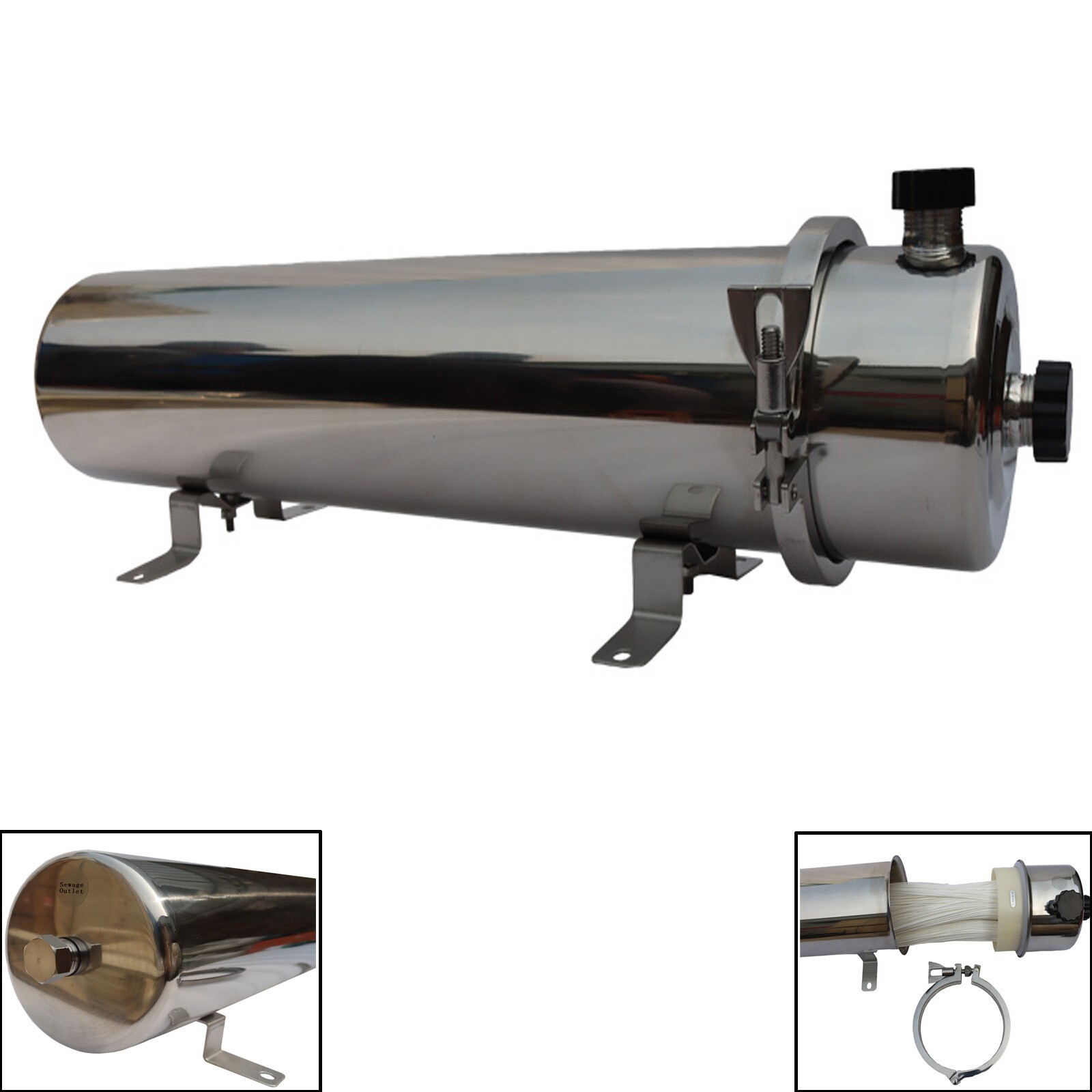 2000L/h Stainless Steel Ultrafiltration Membrane Water Filter External Pressure gallery