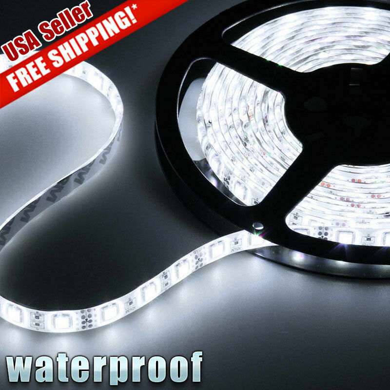 5M 3528 LED Strip Light 300 LEDs Super Bright 7000K Cool White Waterproof IP65 gallery
