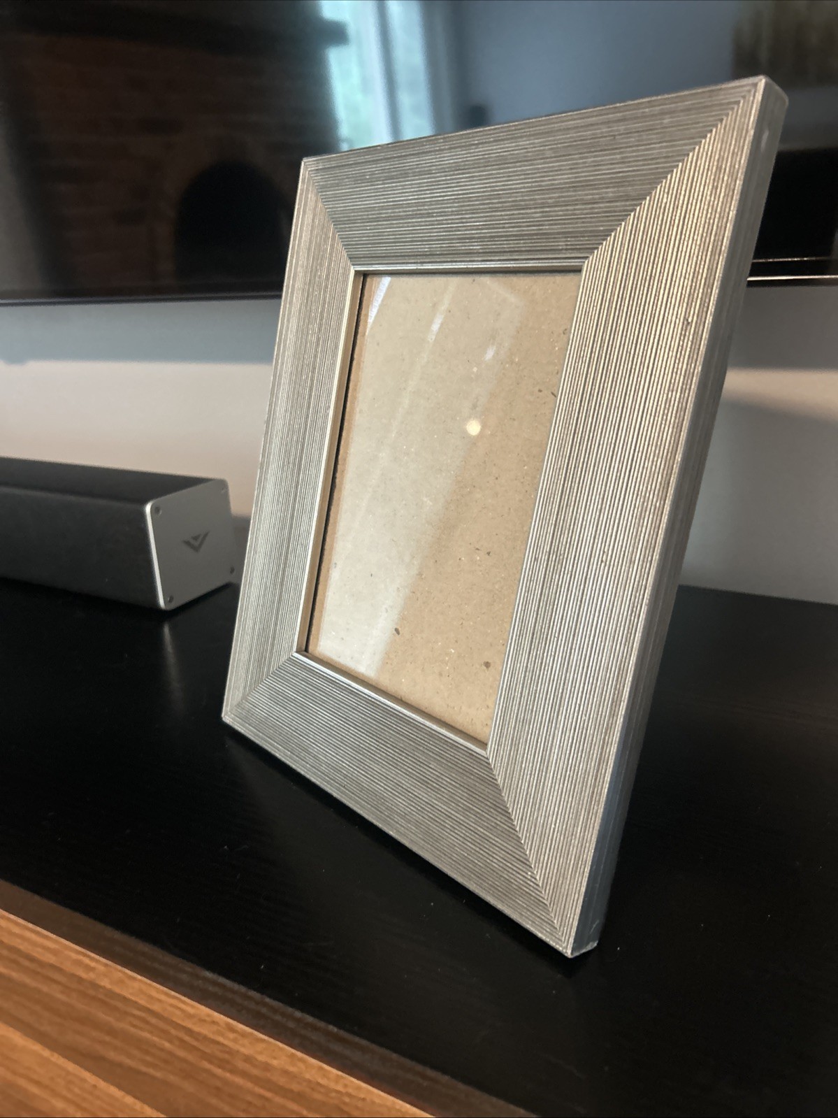 Metal Silver Lined Picture Frame for 5x7 In Pictures Free Standing gallery