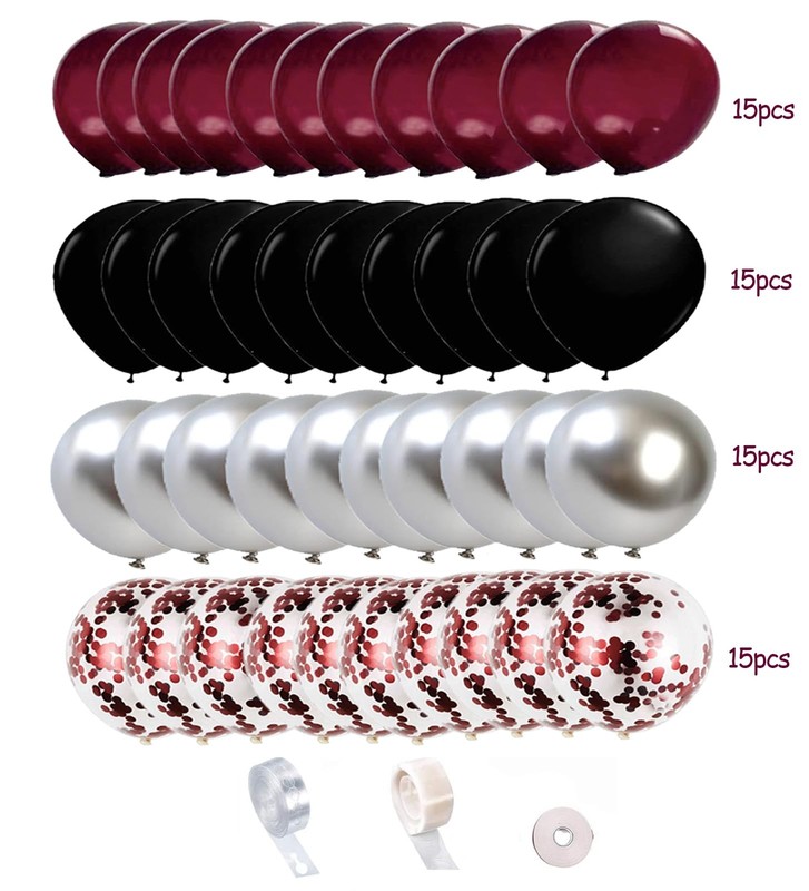 Graduation Decorations Maroon Black 2026/Burgundy Black Graduation Party Deco... gallery