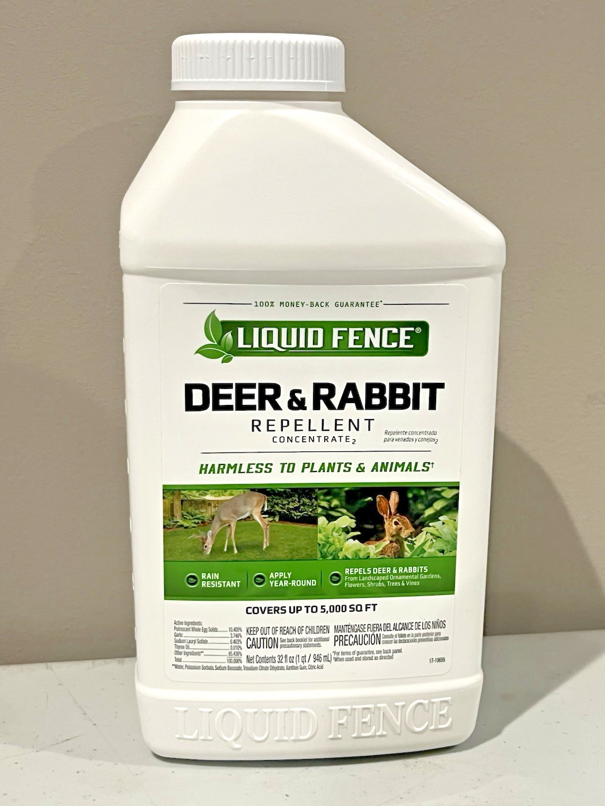 Deer and Rabbit Repellent 32 oz. Concentrate Scent Deters Off Lawns Flower Beds gallery