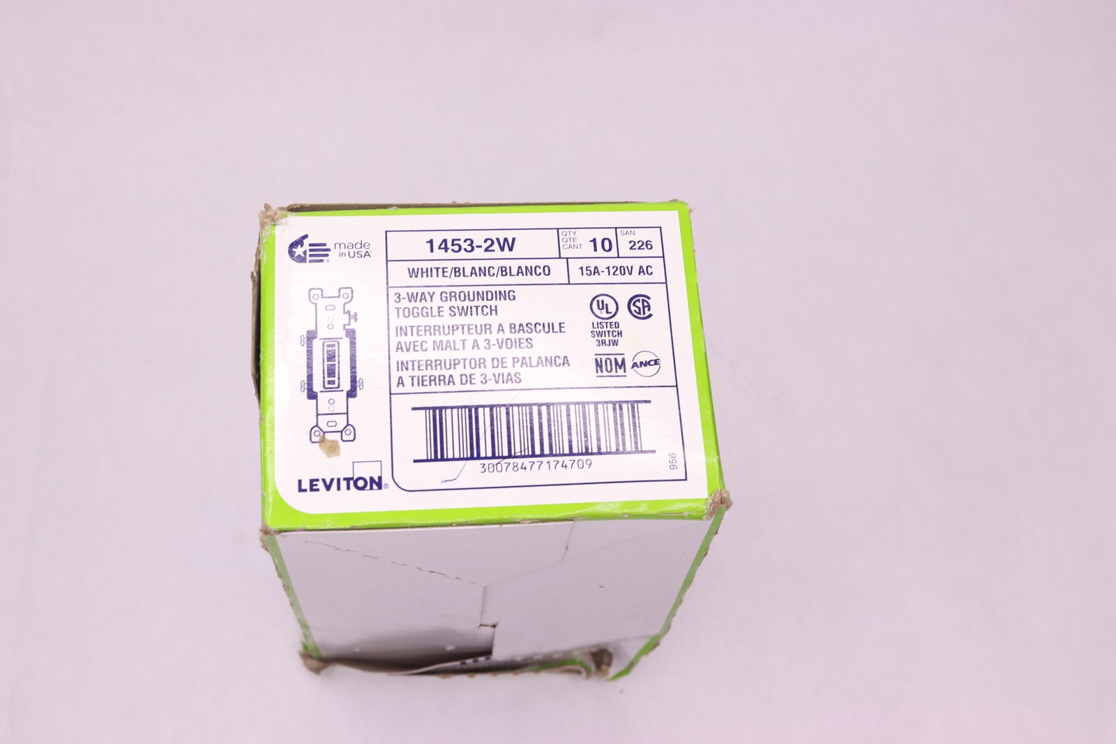 Leviton 15 Amp 3-Way Toggle Switch, White gallery